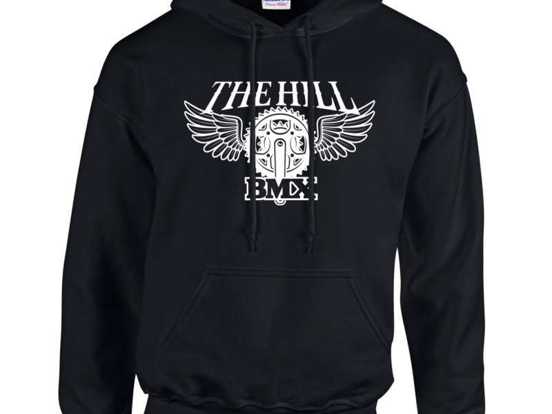 The Hill BMX Logo Hoodie Black with White Print