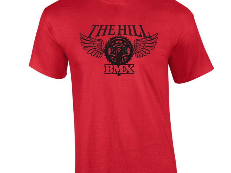 The Hill BMX Logo Tee - Red with Black Print