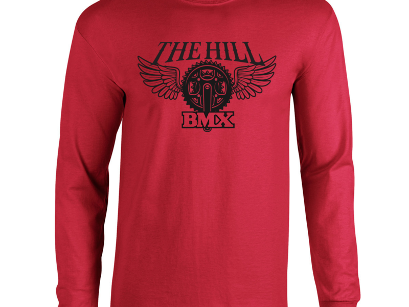 The Hill BMX Logo Long-Sleeve Tee - Red with Black Print