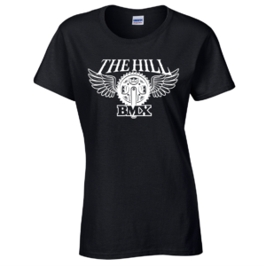 The Hill BMX Logo Ladies Tee - Black with White Print