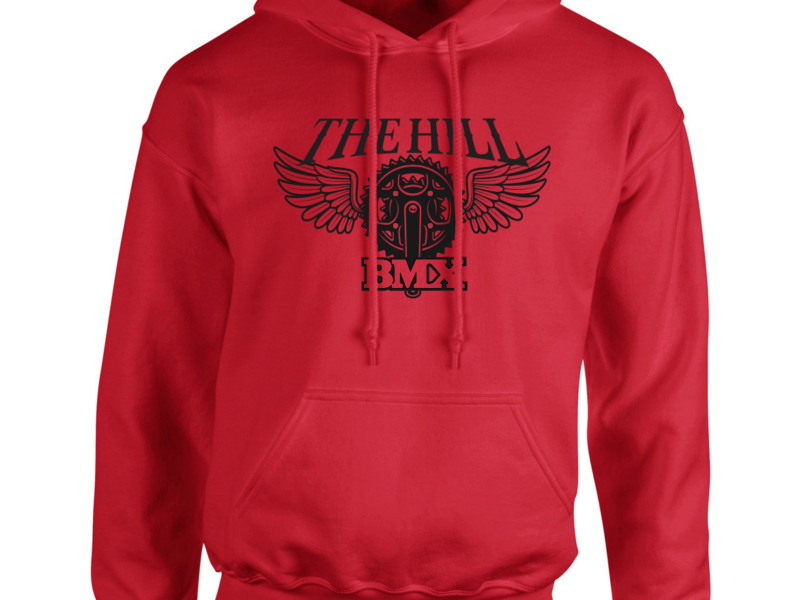 The Hill BMX Logo Hoodie Red with Black Print