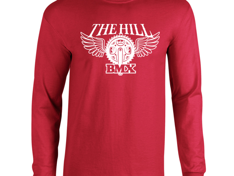 The Hill BMX Logo Long-Sleeve Tee - Red with White Print