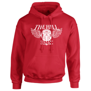 The Hill BMX Logo Hoodie Red with White Print