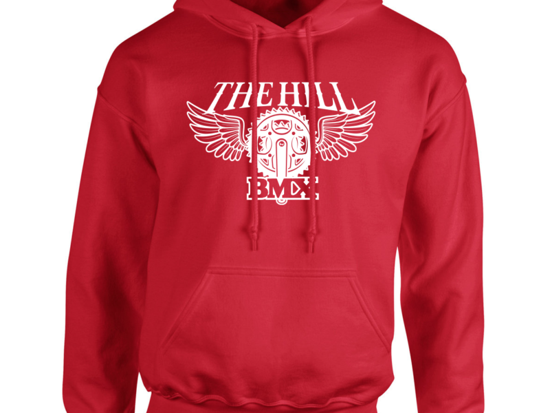 The Hill BMX Logo Hoodie Red with White Print