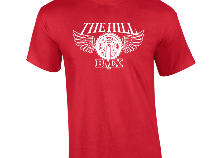 The Hill BMX Logo Tee - Red with White Print