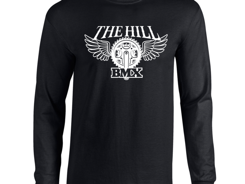 The Hill BMX Logo Long-Sleeve Tee - Black with White Print