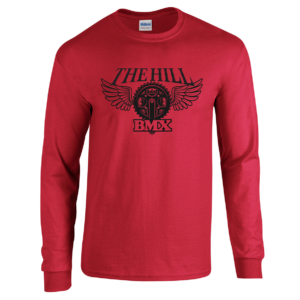 The Hill BMX Logo Long-Sleeve Tee - Red with Black Print